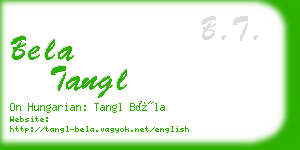 bela tangl business card